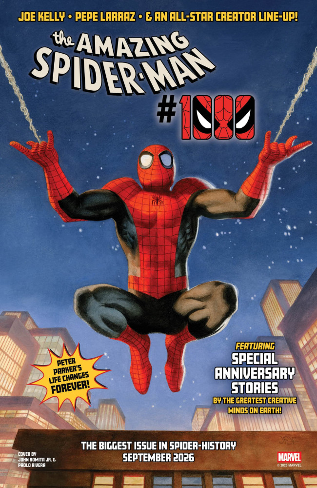 La millesima edizione di The Amazing Spider-Man debutterà a settembre, considerata il "numero più grande nella storia di Spider "