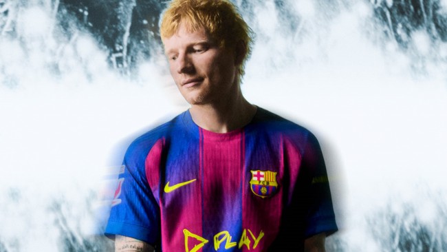 L'FC Barcelona, annuncia le maglie di Ed Sheeran per il Clásico di ottobre