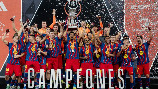 Il Barcellona batte il Real Madrid 3-2 e conquista la Supercoppa di Spagna per il secondo anno consecutivo