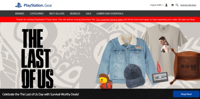 Il negozio ufficiale di PlayStation Gear conferma che chiuderà a dicembre