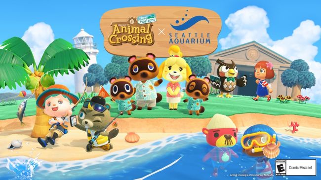 Animal Crossing: New Horizons esperienza venendo al Seattle Aquarium