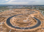 Il circuito di Formula 1 di Madrid completa la pavimentazione della curva Monumentale con il 24% di inclinazione