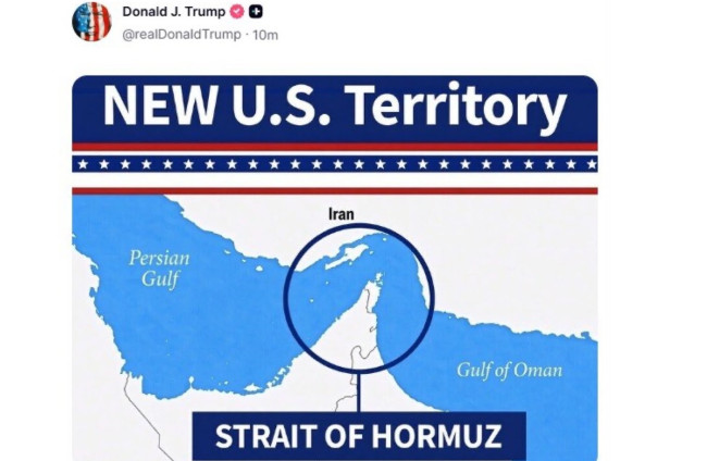 Donald Trump afferma che lo Stretto di Hormuz è un 