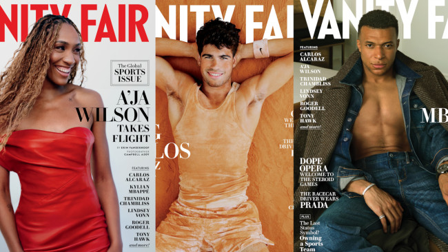 Carlos Alcaraz, A'ja Wilson e Kylian Mbappé sono protagonisti del primo numero sportivo globale di Vanity Fair