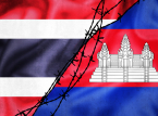La prima sezione della recinzione di confine thailandese al confine con la Cambogia &egrave; stata completata
