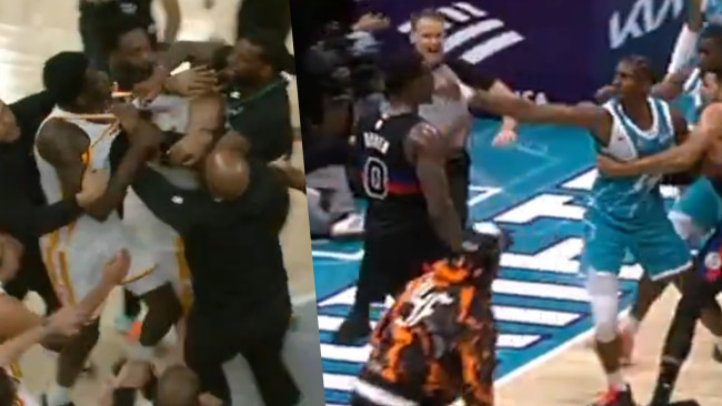 Due grandi risse NBA nello stesso giorno: quella tra Hornets e Pistons finì in una rissa a pugni