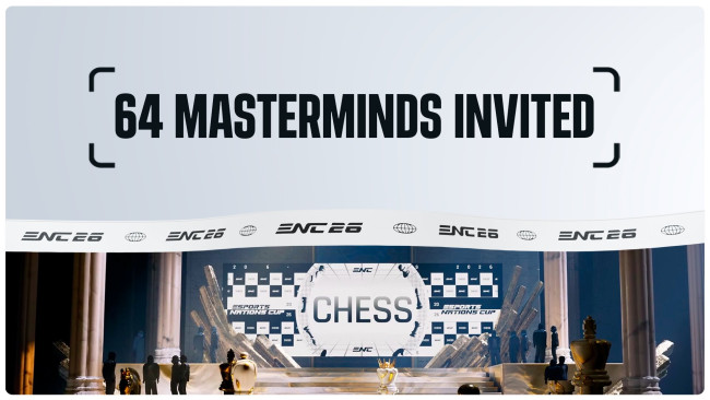 I 64 giocatori di scacchi invitati per la Esports Nations Cup sono stati nominati