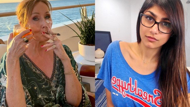 JK Rowling e Mia Khalifa si scontrano su X sulla politica: "Stai zitta, fottuta fica"