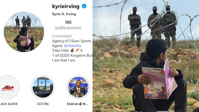 La star NBA Kyrie Irving cambia foto di profilo in segno di solidarietà con i bambini palestinesi bloccati dall'andare a scuola