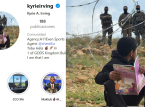 La star NBA Kyrie Irving cambia foto di profilo in segno di solidariet&agrave; con i bambini palestinesi bloccati dall'andare a scuola
