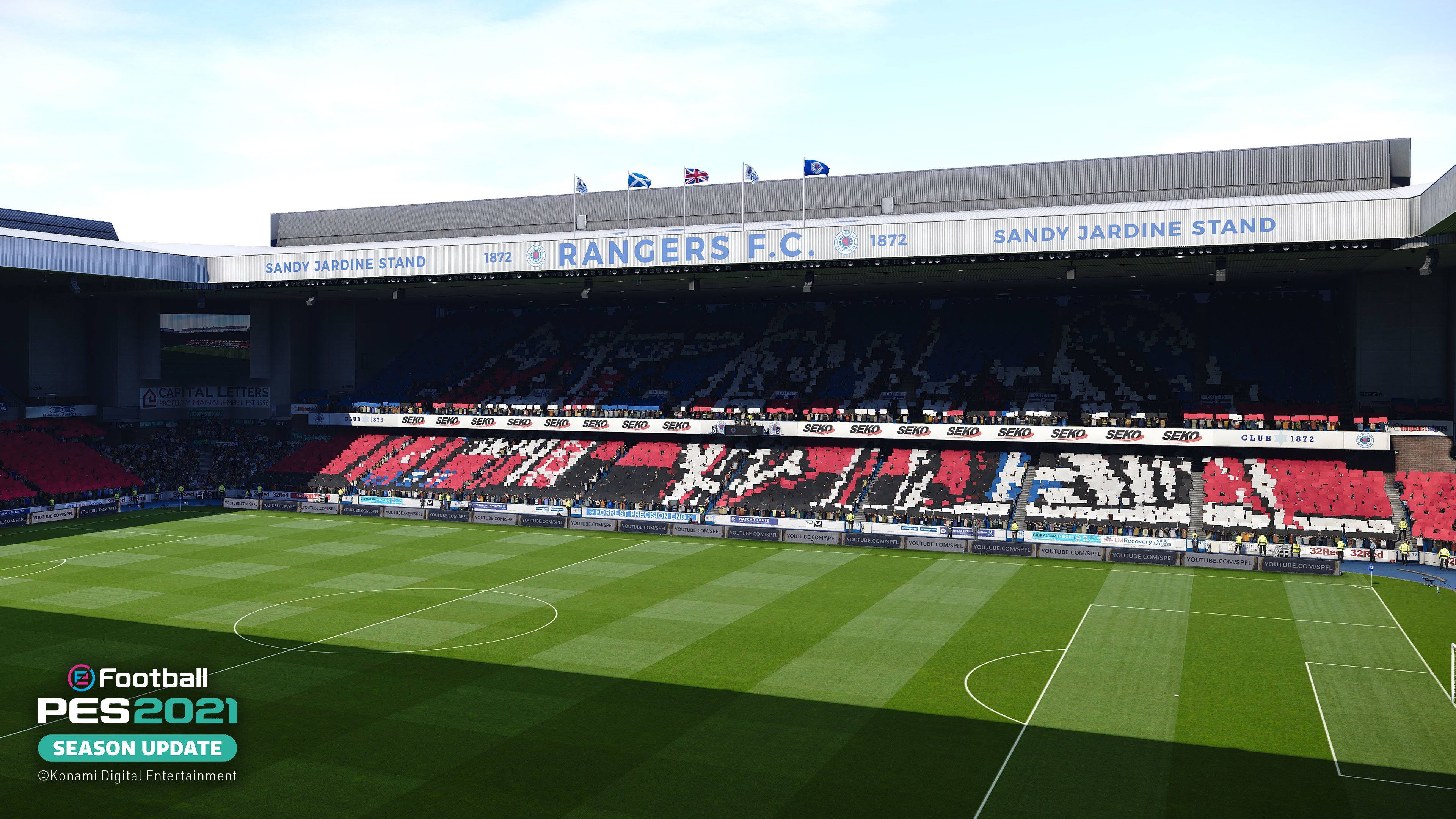 PES 2021 rinnovata la partnership con i Rangers Football
