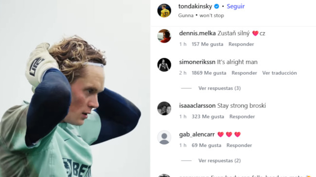 Il portiere del Tottenham Kinský riceve migliaia di messaggi di supporto su Instagram dopo una partita traumatica