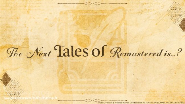 Bandai Namco annuncerà domani un nuovo Tales of Remastered