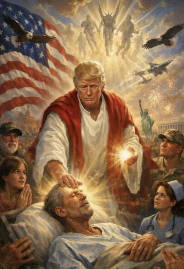 L'immagine di Trump come Gesù Cristo dell'IA scatena una reazione negativa in mezzo a una faida con Papa Leone