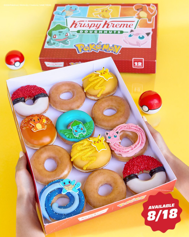 Pokémon e Krispy Kreme lanciano una collaborazione con ciambelline