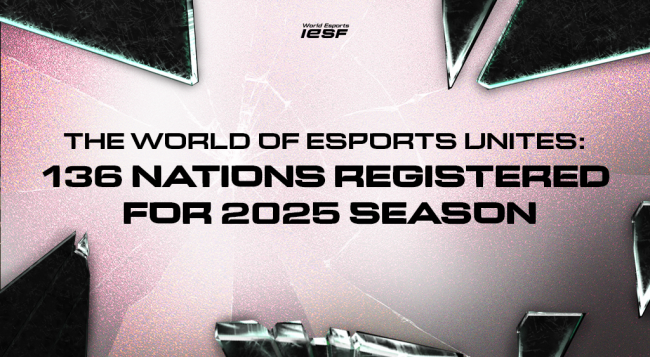 136 nazioni si sono iscritte alla stagione 2025 dell'International Esports Federation