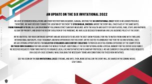 Six Invitational 2022 non si terrà in Canada quest'anno