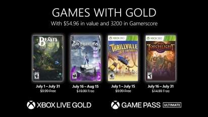 Xbox - Luglio 2022 Giochi con l'oro