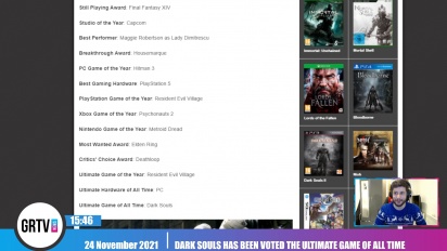 GRTV News - Dark Souls has been voted as the Ultimate Game of All Time at the Golden Joysticks