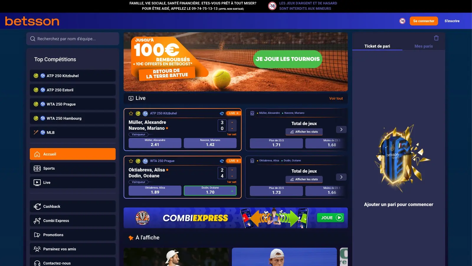 Betsson screenshot